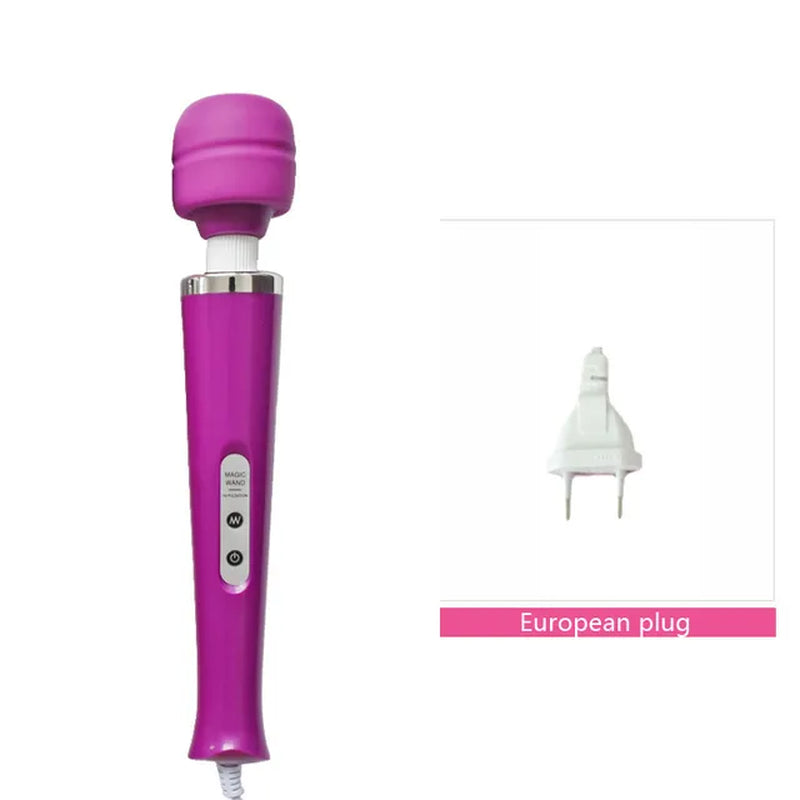 New 10 Speeds Magic Wand Massager Big Magic Wand Massage Stick AV Vibrators Sexy Clit Sex Toys for Women European Plug